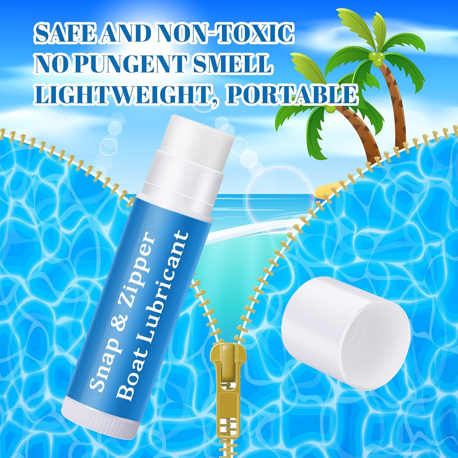 Snap and Zipper Lubricant, Wax Marine Lube Maintenance Supplies for Boat Vinyl P