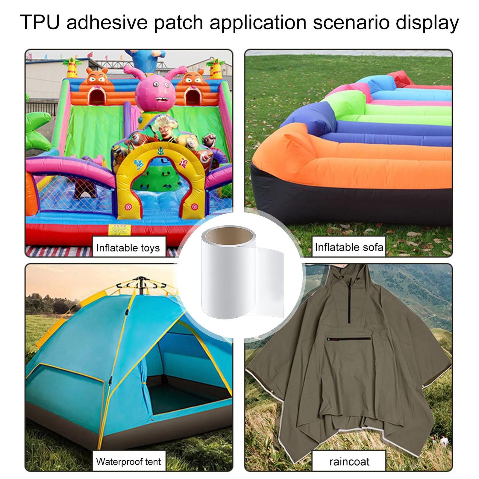 TPU Repair Tape Tent Transparent Waterproof Multi-Use Patch for Pool Tent Repair