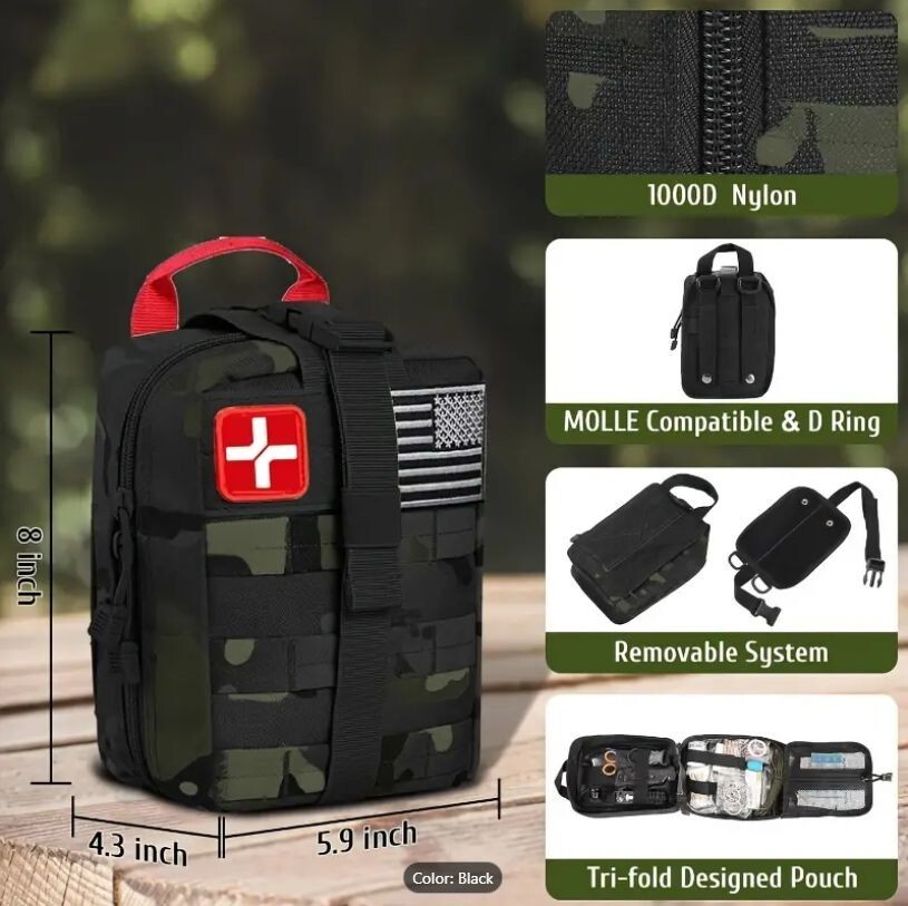 Emergency Survival Kit First Aid Bug out Military Prepper Kit 250 Piece Set $98