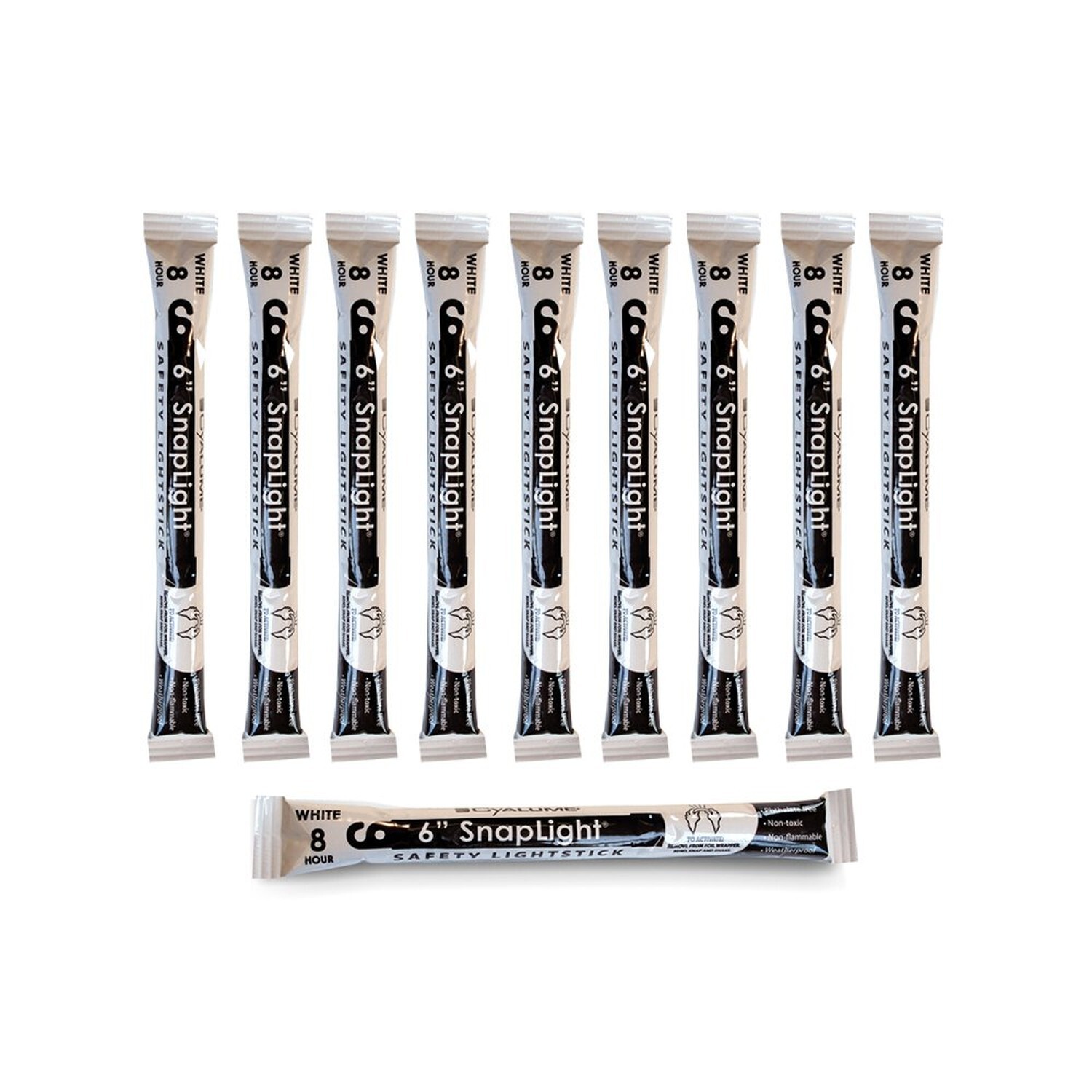 Cyalume White Emergency Glow Sticks – Premium 6” SnapLight Survival Glow Stic…