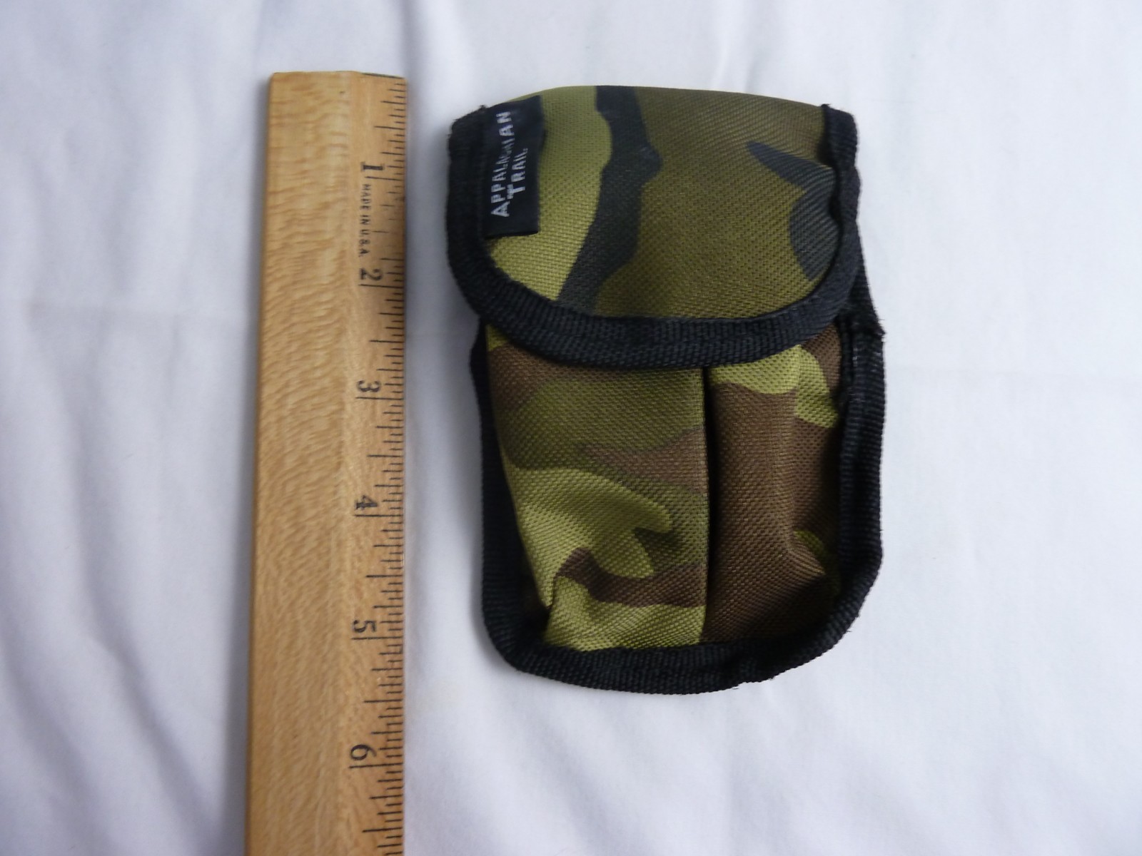 Appalachian Trail Camo Belt Pouch Hook Loop Closure 2 Section Pocket