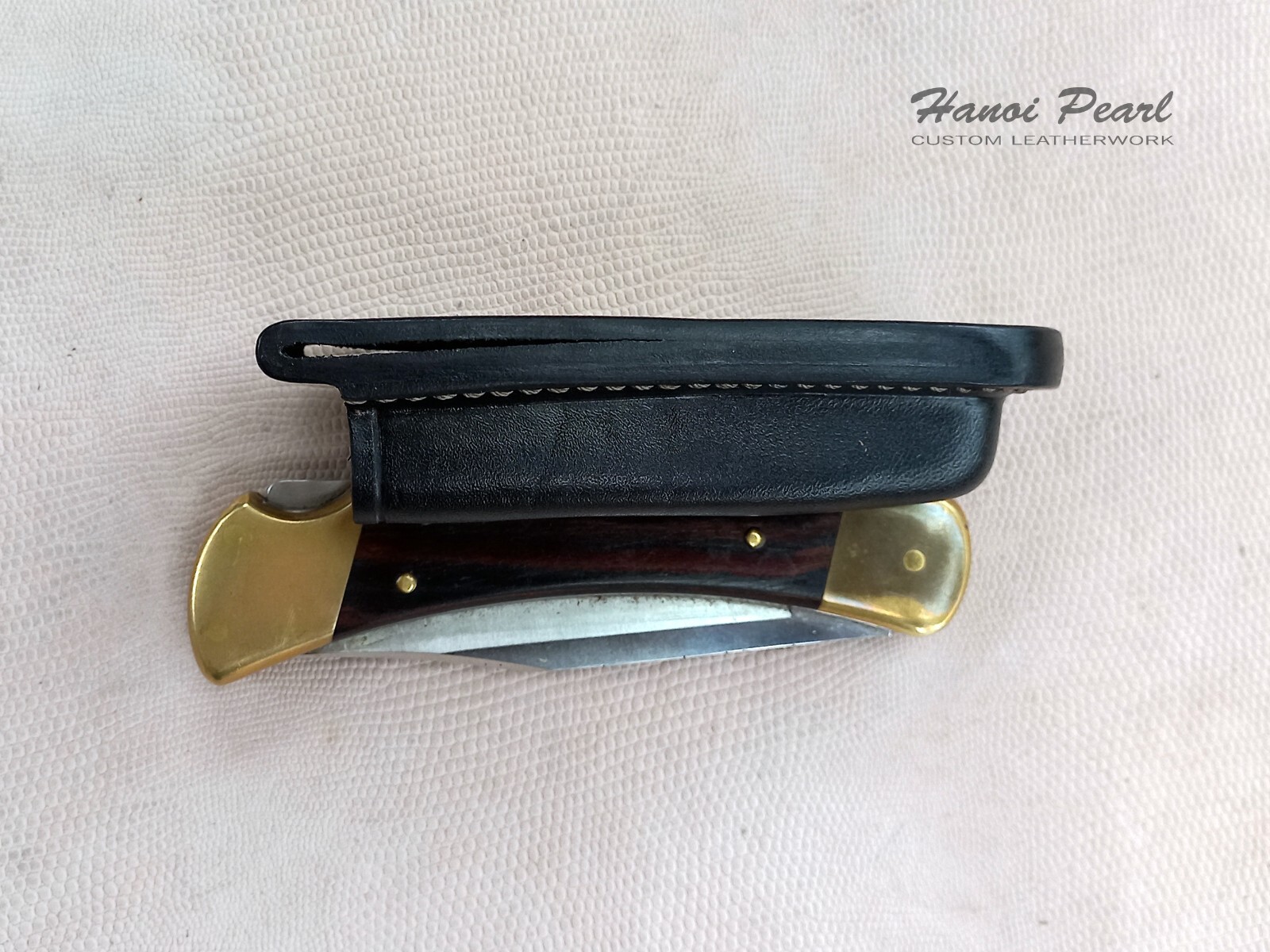 Custom Buck 110 Sheath | Vertical Belt Loop Sheath | Right Handed Sheath