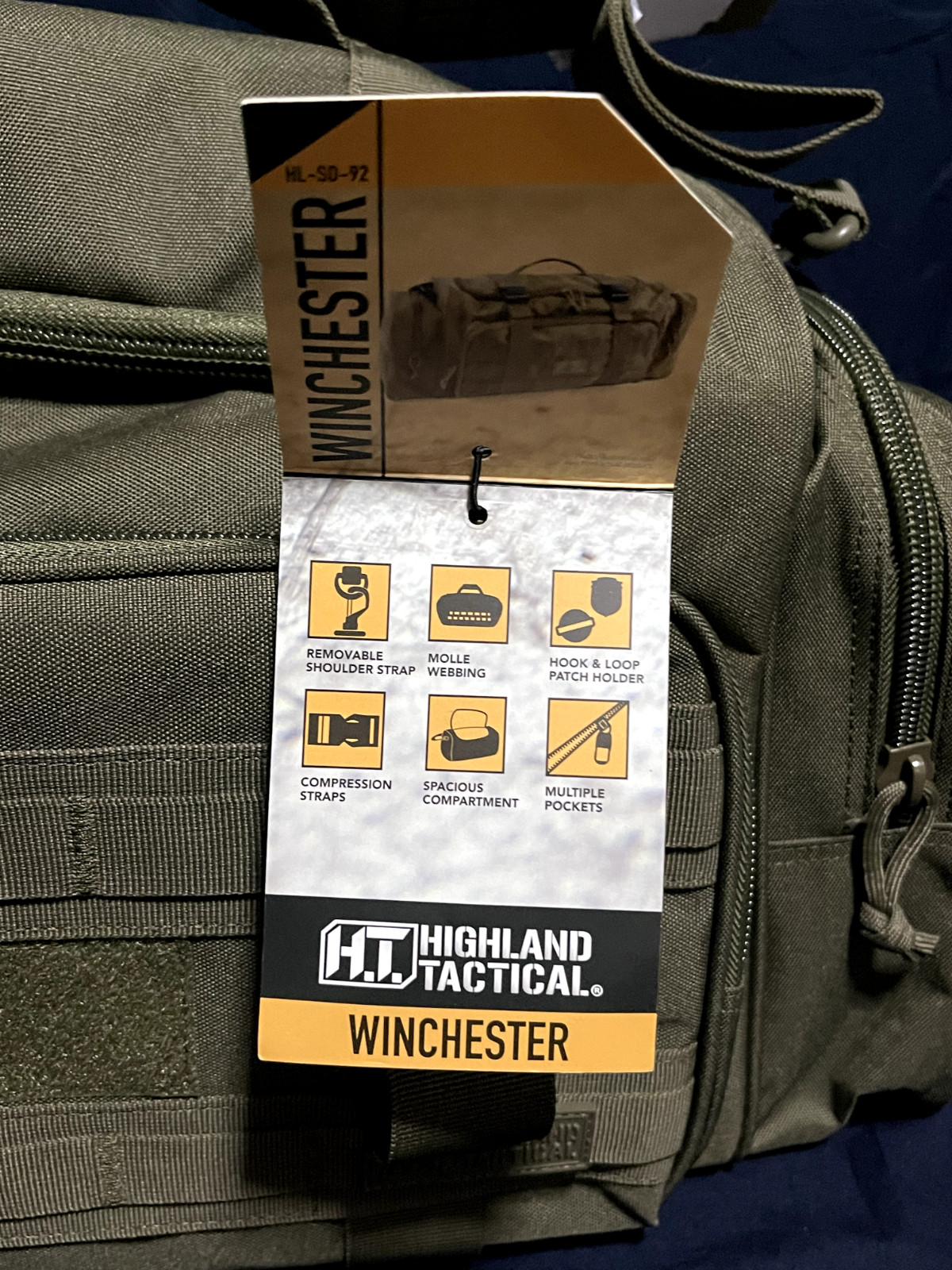 SURVIVAL TACTICAL MULTIPLE POCKET WINCHESTER BAG & TAC EXTREME KNIFE