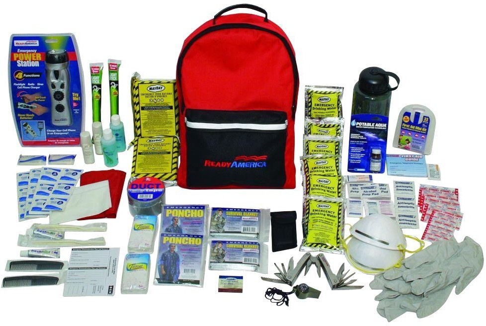 2-Person 3-Day Food Supply Deluxe Emergency Kit with Backpack Water Purification
