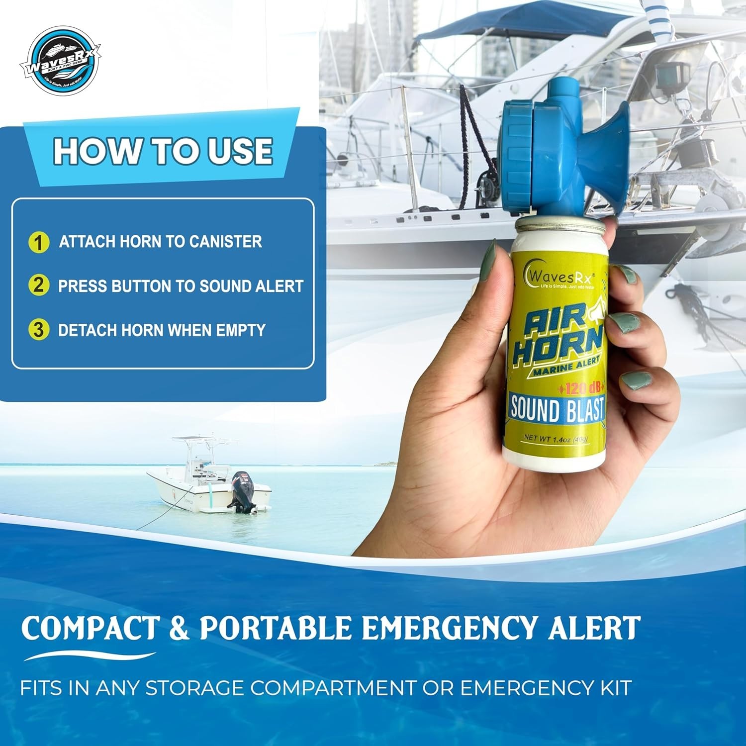 “OPEN BOX ” Air Horn – 1 Pack OB