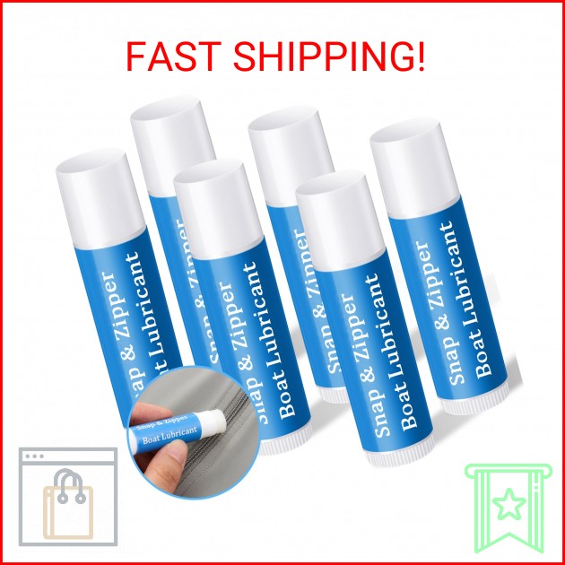 Fiada 6 Pcs Snap and Zipper Lubricant, Wax Marine Lube Maintenance Supplies for