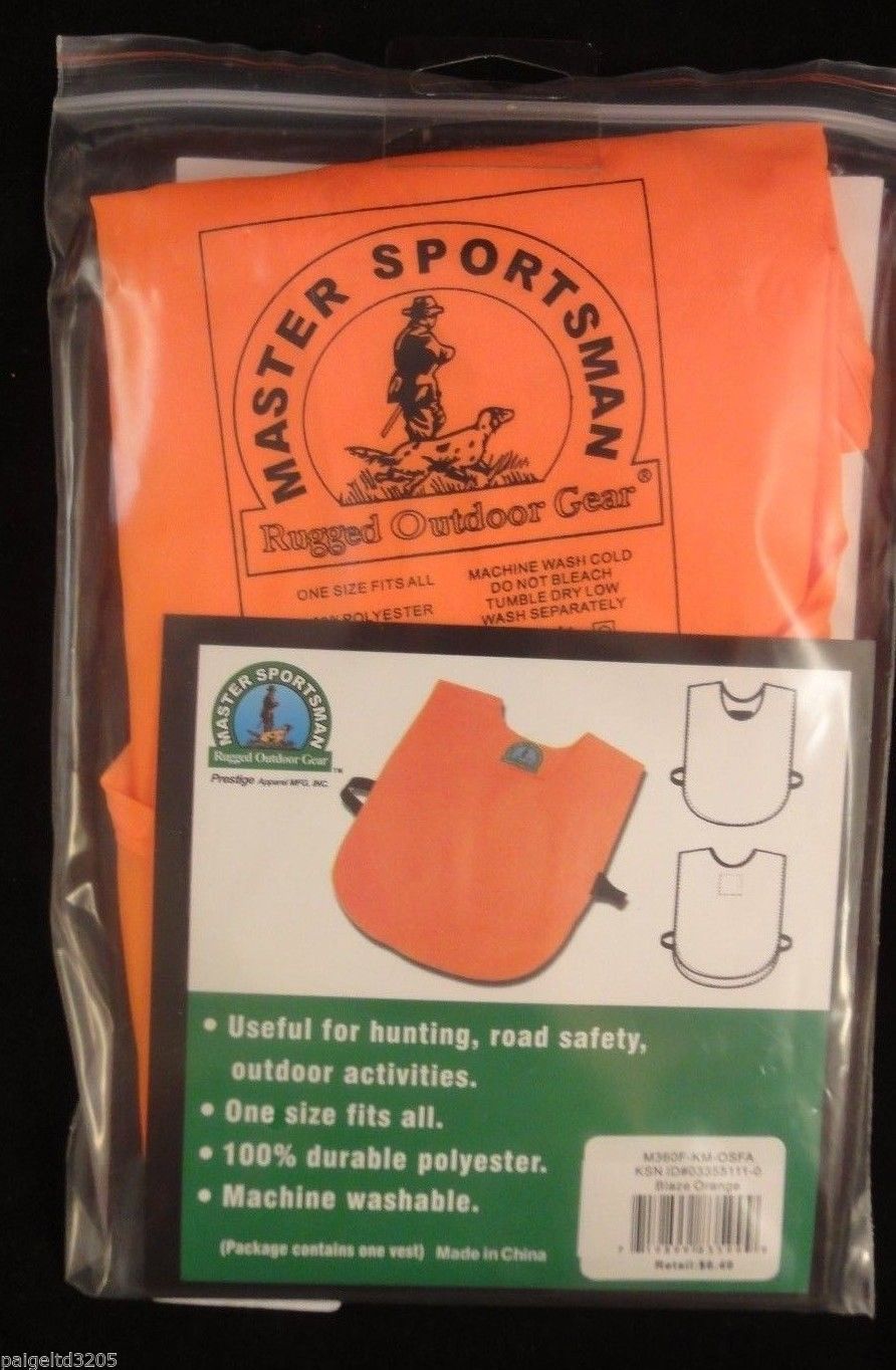 Master Sportsman Multi-Purpose Safety Vest M360F-KM OSFA Blaze Safety, One Size