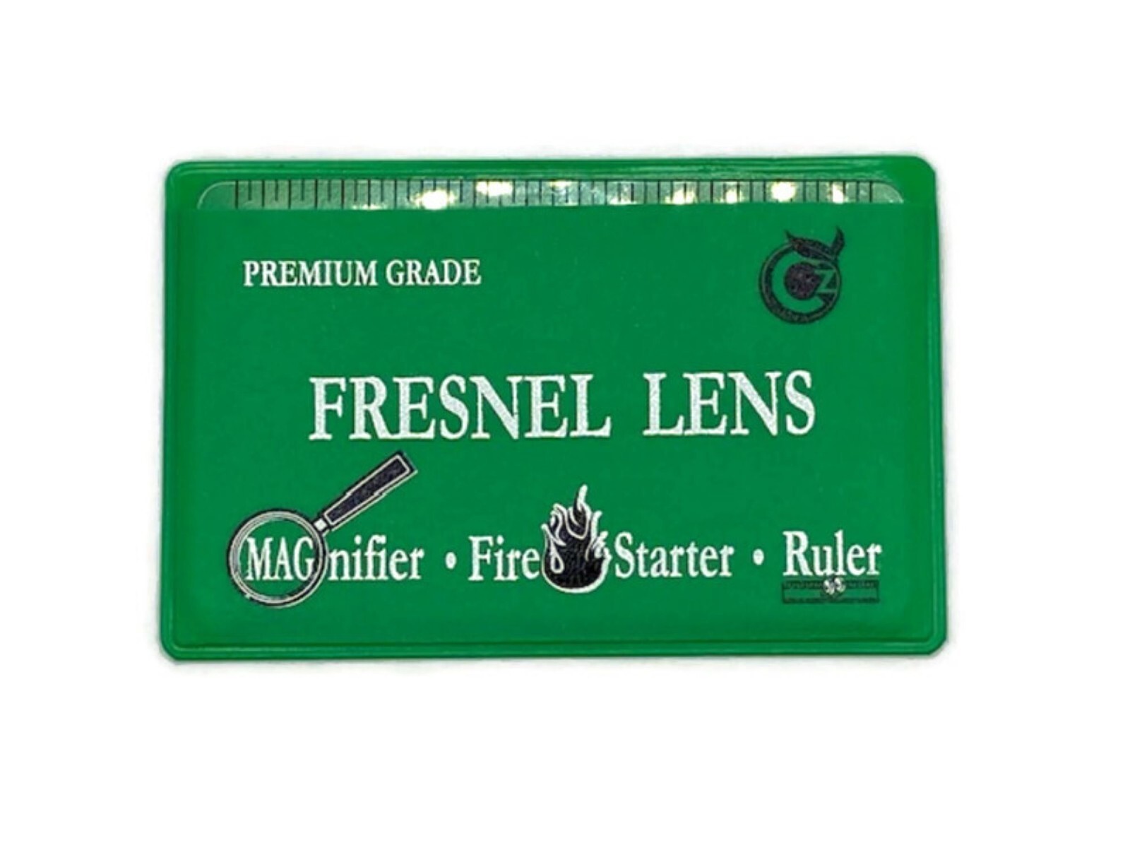 Credit Card Size Fresnel Lens 4X Magnification w/Green Sleeve Ships Free