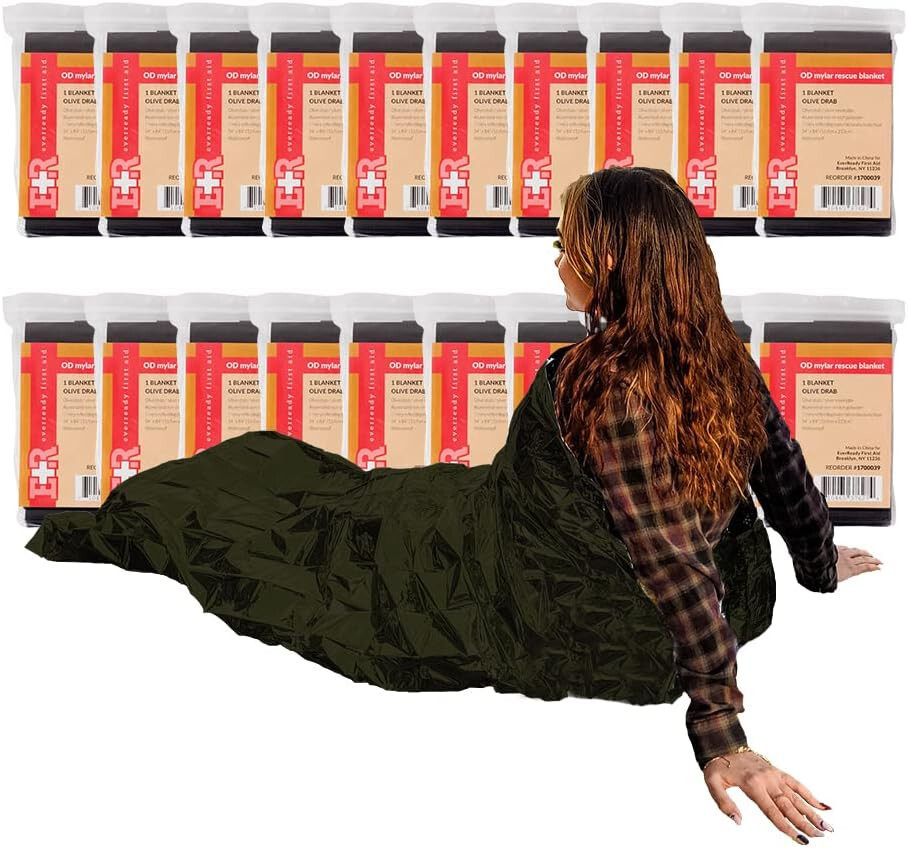Ever Ready Emergency Rescue Space Thermal Mylar Blankets 52″ x 84″ – 20 Pack