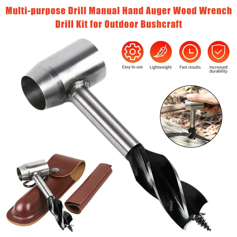 Bushcraft Tool for Survival Wood Settlers Wrench Manual Hand Auger Drill Bit 1pc