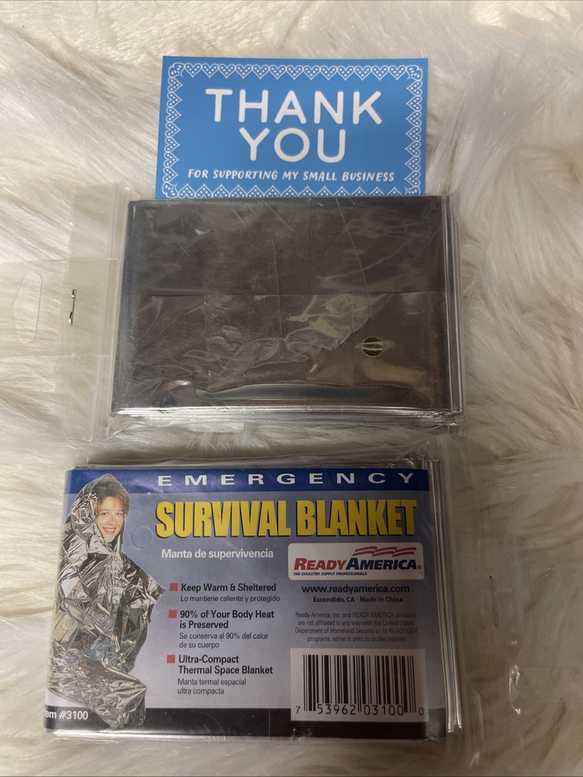 Ready America 3100 Outdoors Emergency Survival Thermal Blanket LOT OF 2