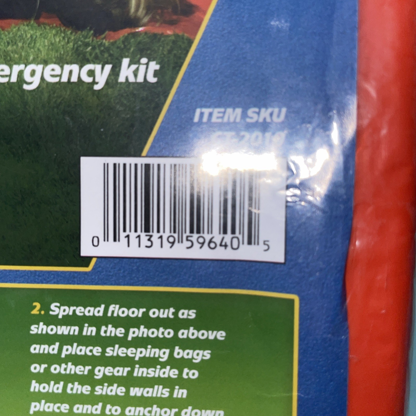 Emergency Essentials Survival Camping Shelter Tube Orange Tent New Sealed