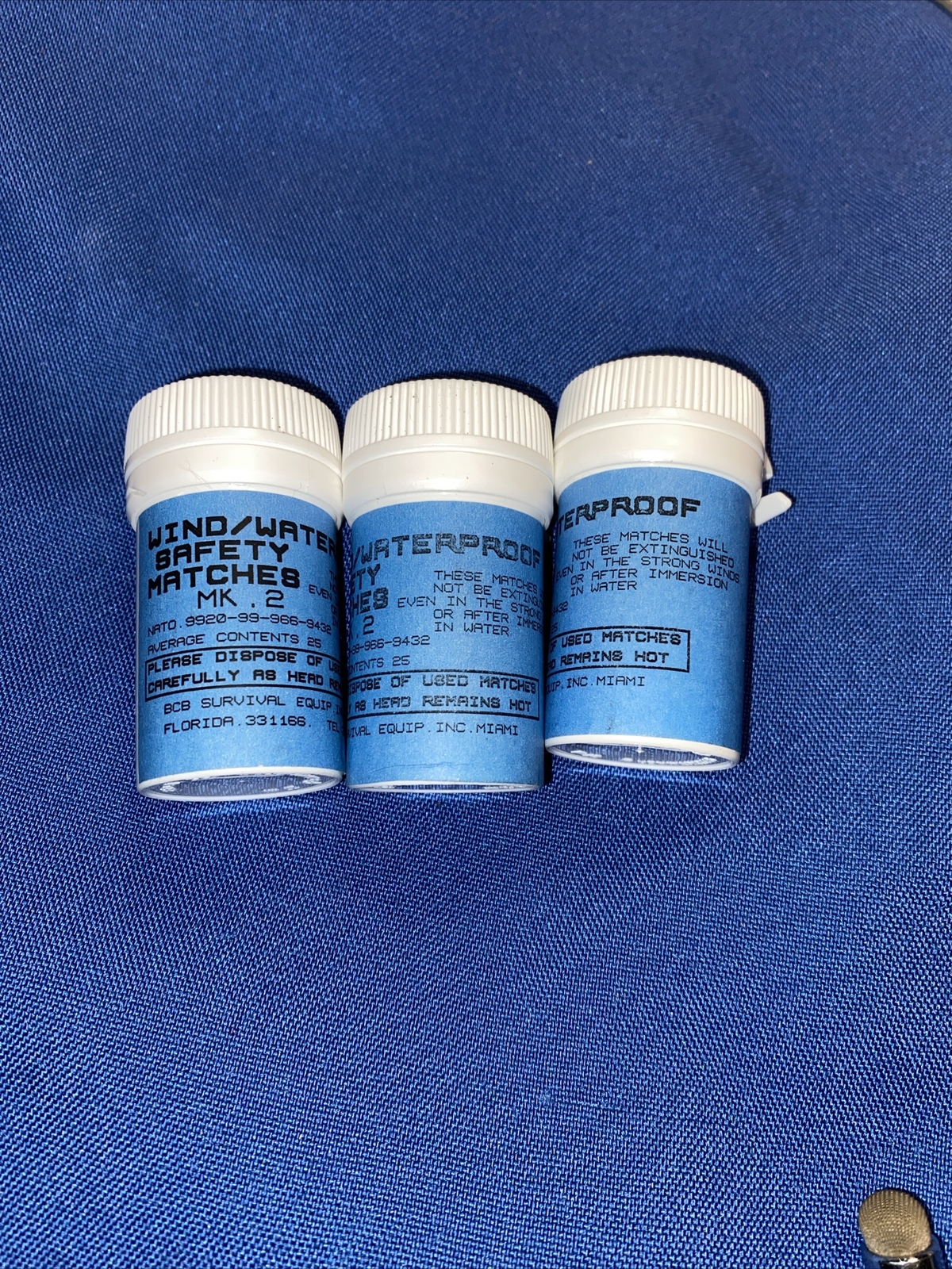 3-25 Count Storm Proof Match Kit W/ Storage Cases Wind and Waterproof Sealed