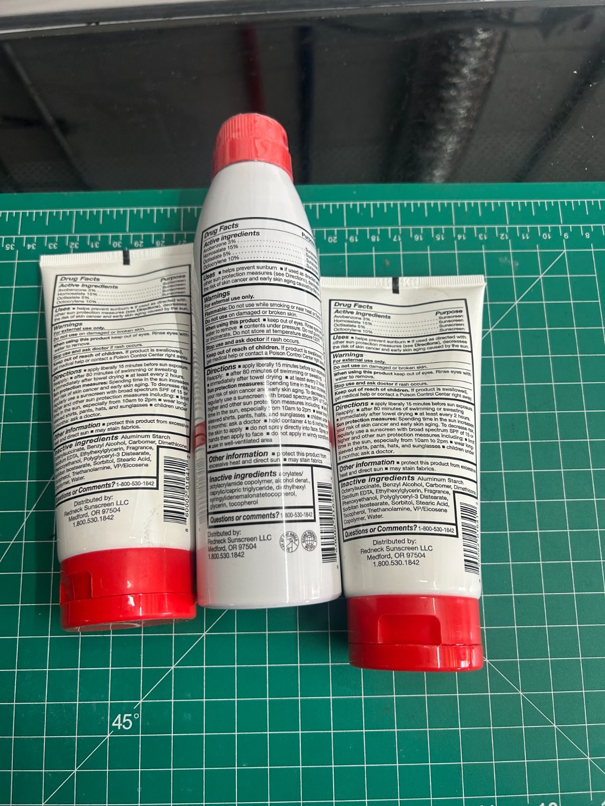3-PACK lot Redneck Sunscreen Sport SPF 50 Water Resistant 6OZ LOTION & SPRAY