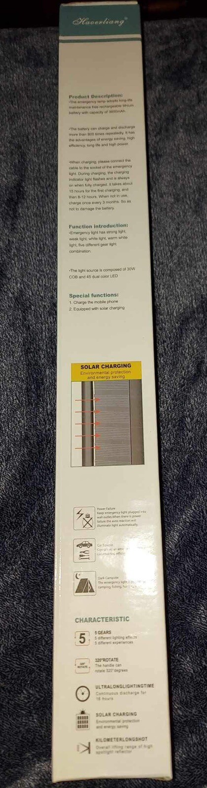 Haoerliang Emergency LED Light With Mounting Solar Charging /plug Charge