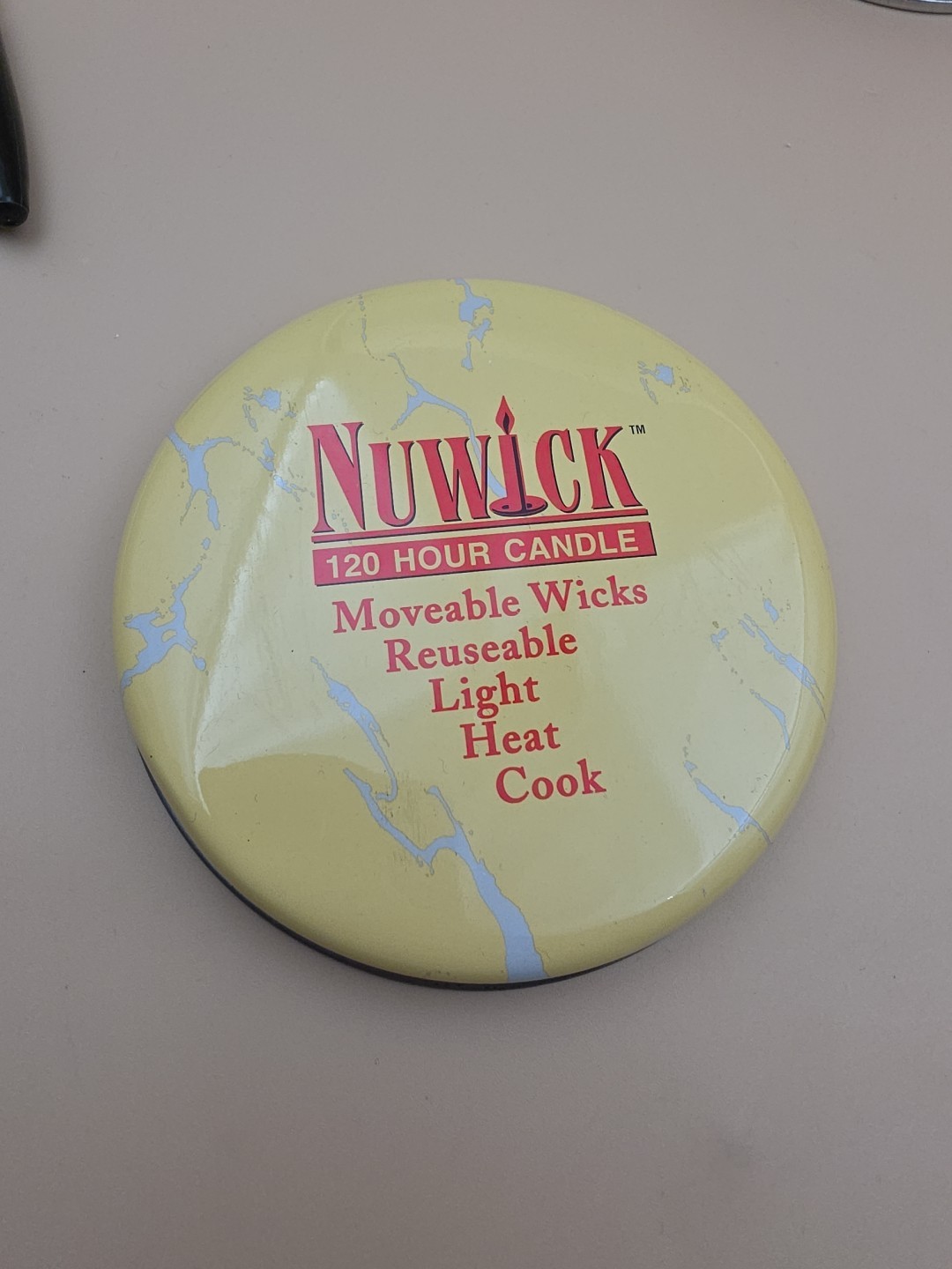 NUWICK 120 Hour Emergency Candle/Moveable Wicks Reusable/Light/Heat/Cook – 14 oz