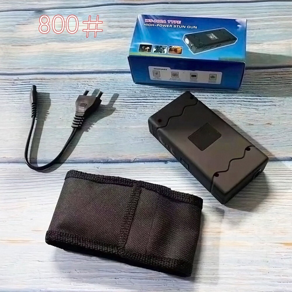 StunGun Micro Mini BLACK 800 380 BV Rechargeable LED W/1Bottle Free Pepper Spray