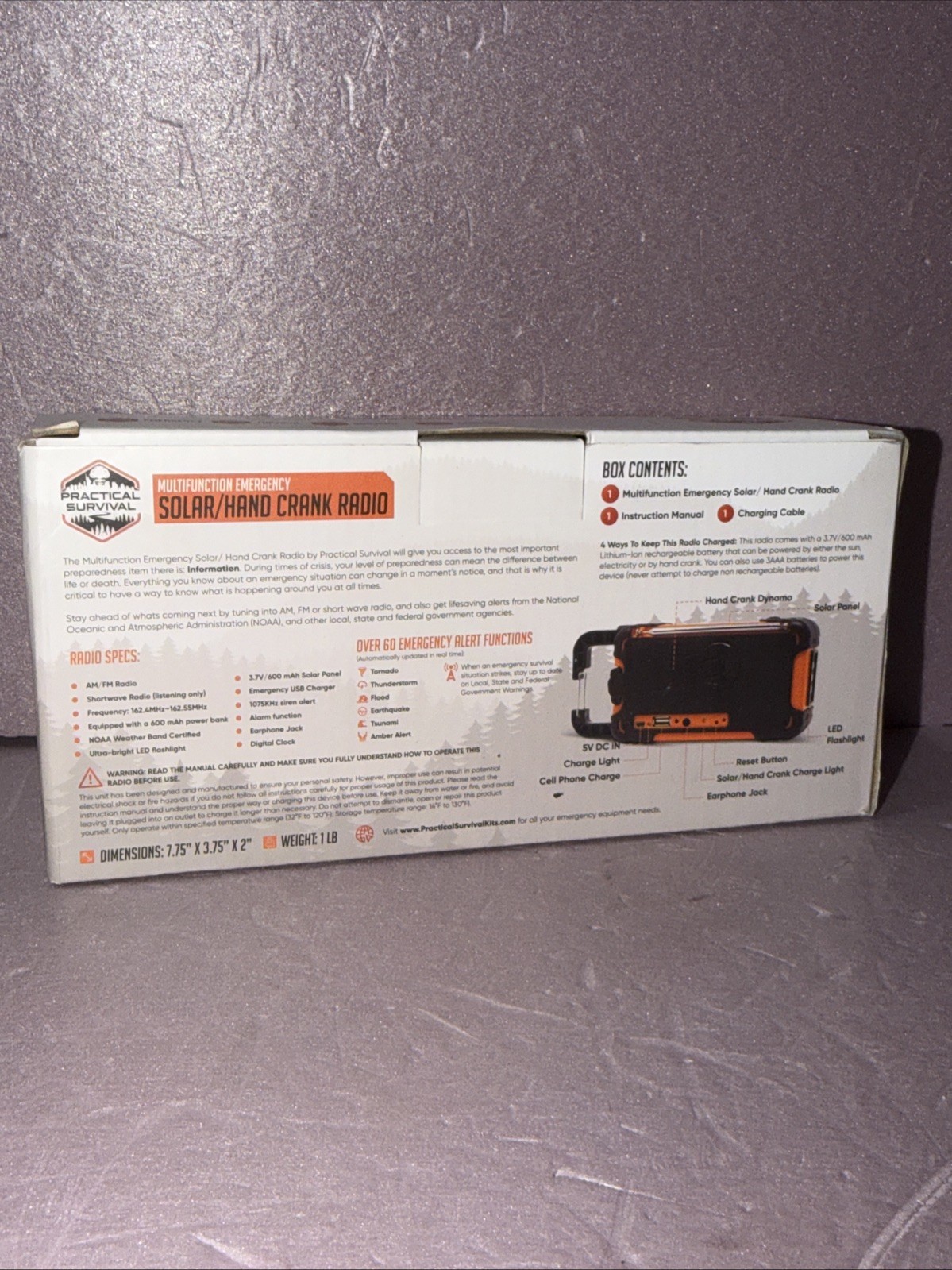 Multifunction Emergency Solar Hand Crank Radio/ Power Bank