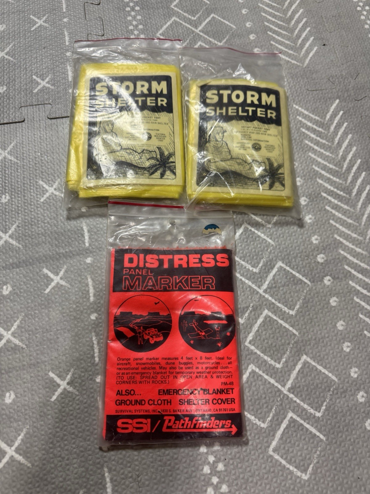 Vintage REI Storm Shelter Instant Pocket Tent 2 Pack