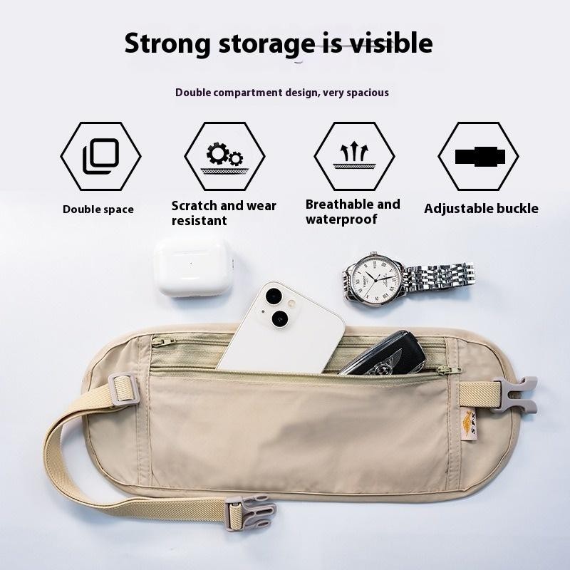Invisible Travel Waist Packs Pouch For Passport Money Belt Bag Hidden Wallet