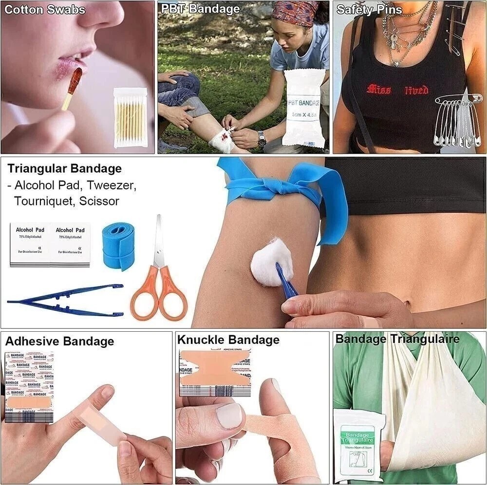Emergency Survival Kit Bag First Aid Bug out Military Prepper Kit 142Pcs Bag