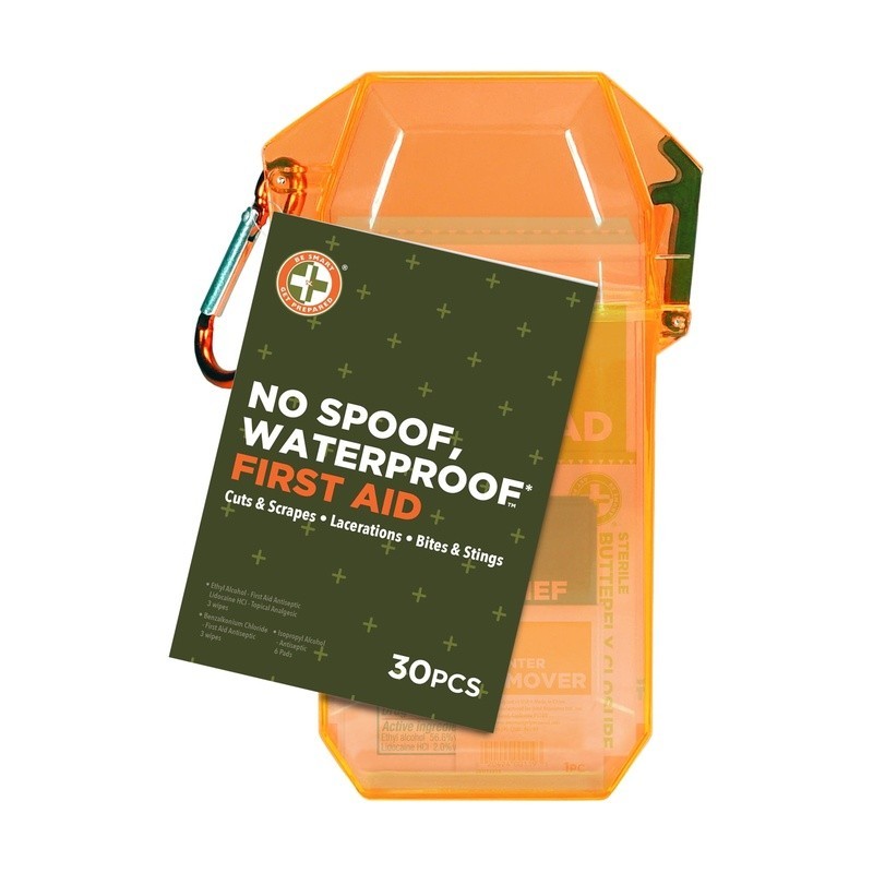 Waterproof Outdoor First Aid Kit 30 Pieces Carabiner Travel Portable Supplies US