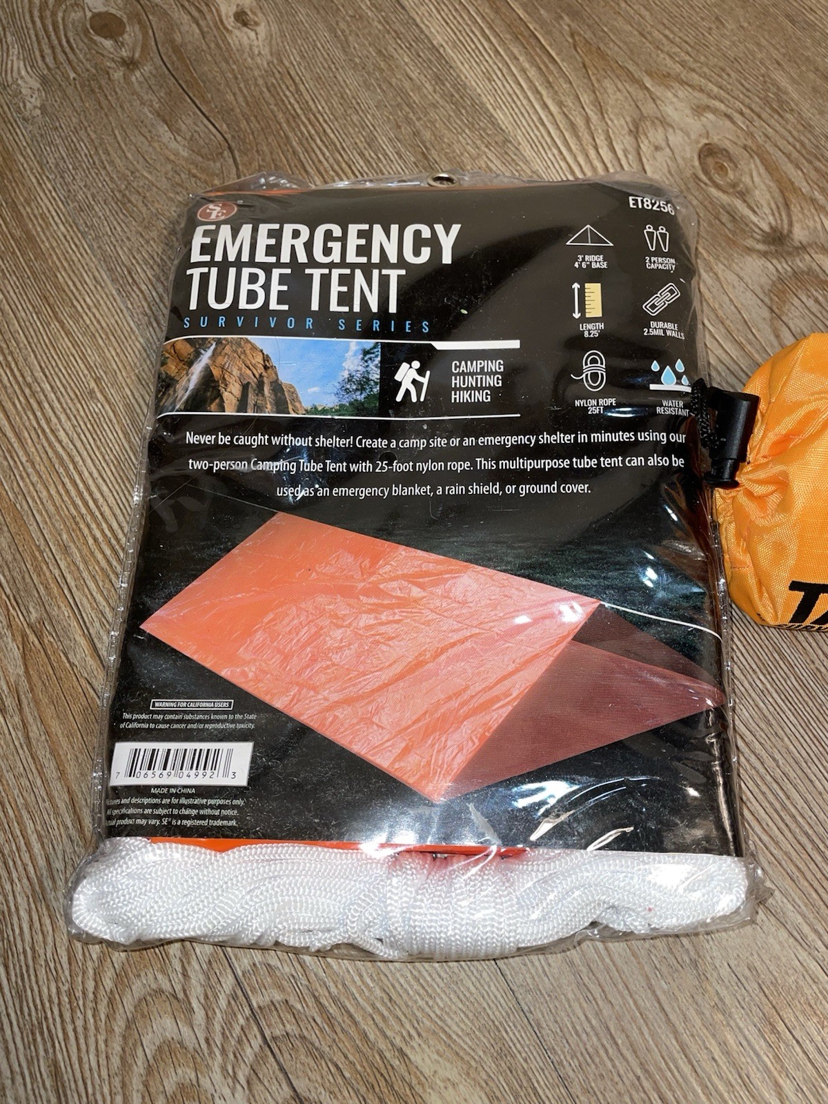 Orange TACT Bivvy Emergency Survival Sleeping Bag & Emergency Tube Tent Survival