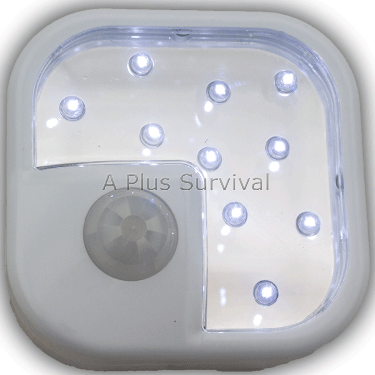Wireless Motion Sensor Light Lamp 10 Bright LED Bulbs Safety Security Survival