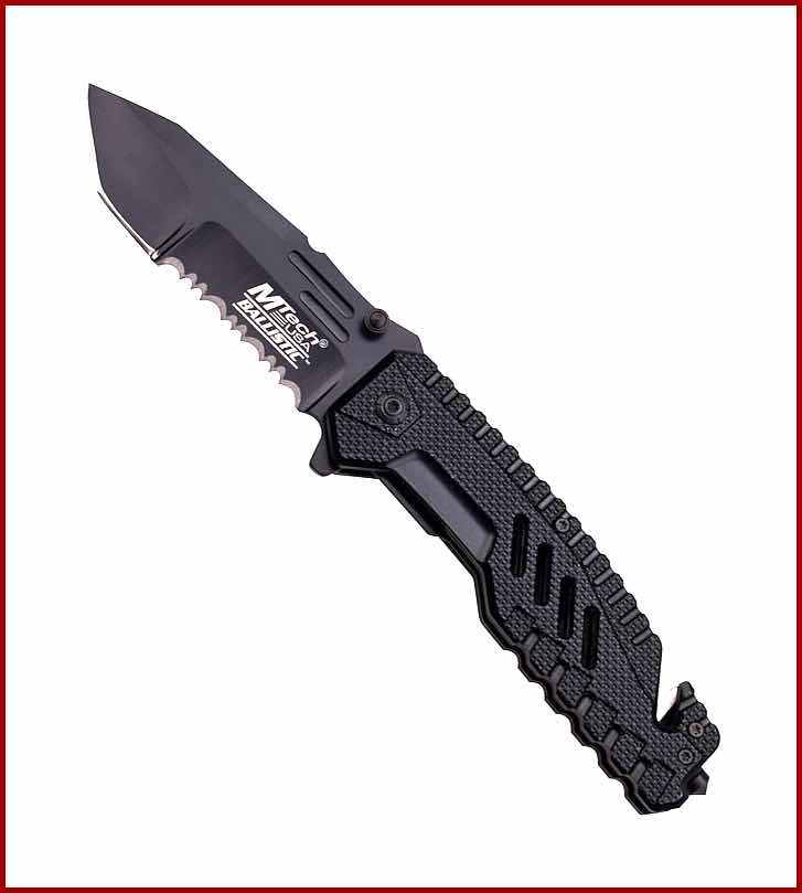 Tactical Spring Assist Knife Black + Multi Function Tool 14 Usable Functions