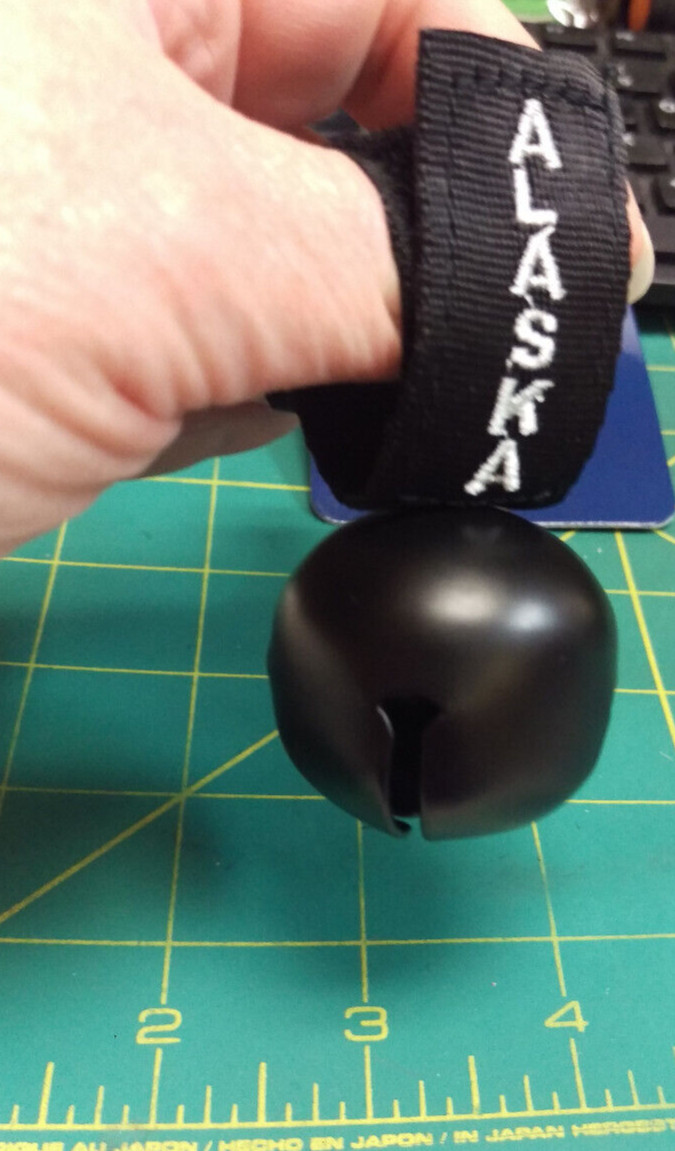 Alaska Bear Bell with magnetic silencer – easy add to belt loop or pack NICE!