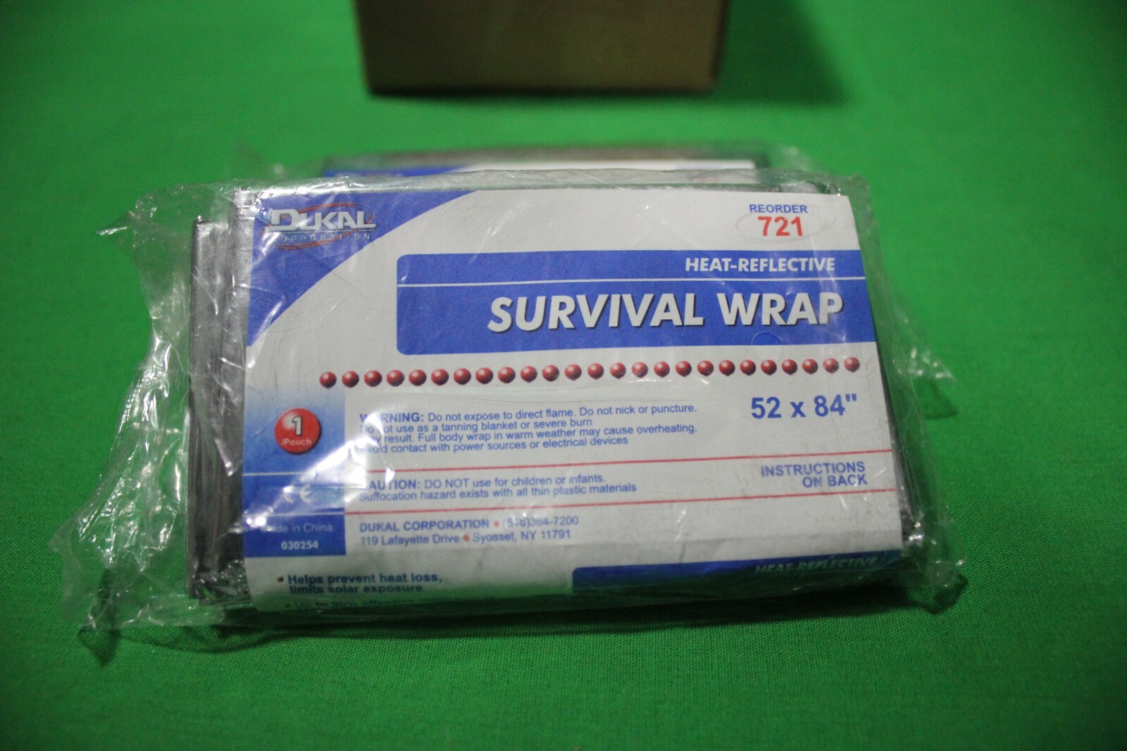 (2 Pack) HONEYWELL NORTH 045036 Survival Wrap Blanket,Silver,52In x 84In