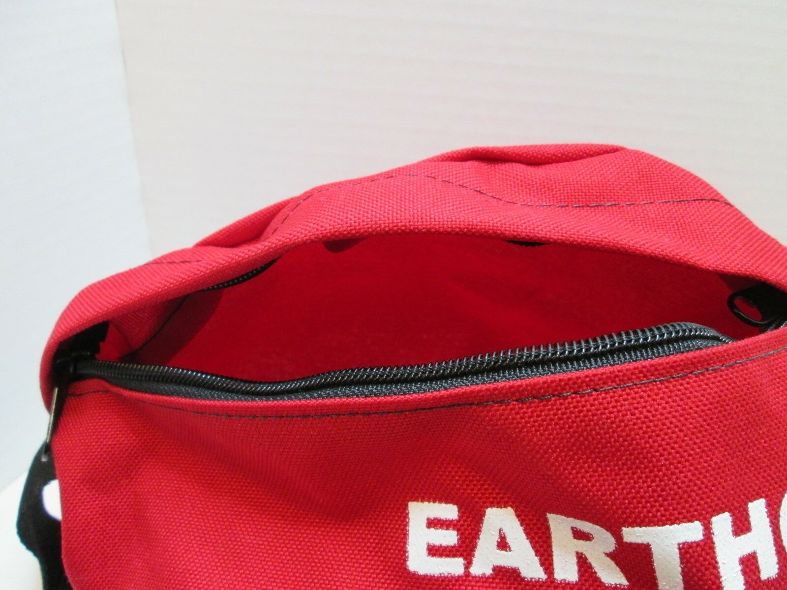 Earthquake Preparedness Fanny Pack Red 11″ x 7″ x 6″ Adjustable Black Strap