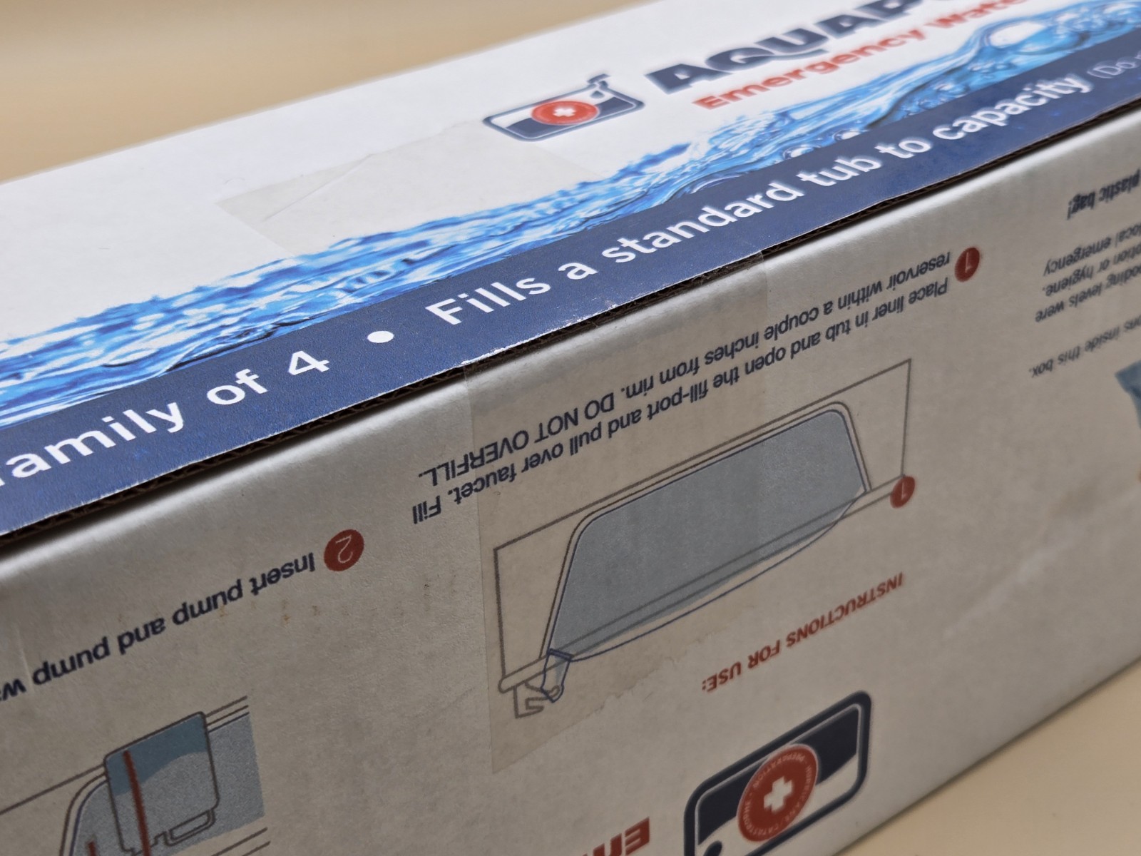 AquaPodKit Made in USA – Emergency Bathtub Water Storage Bladder 65-100 New!