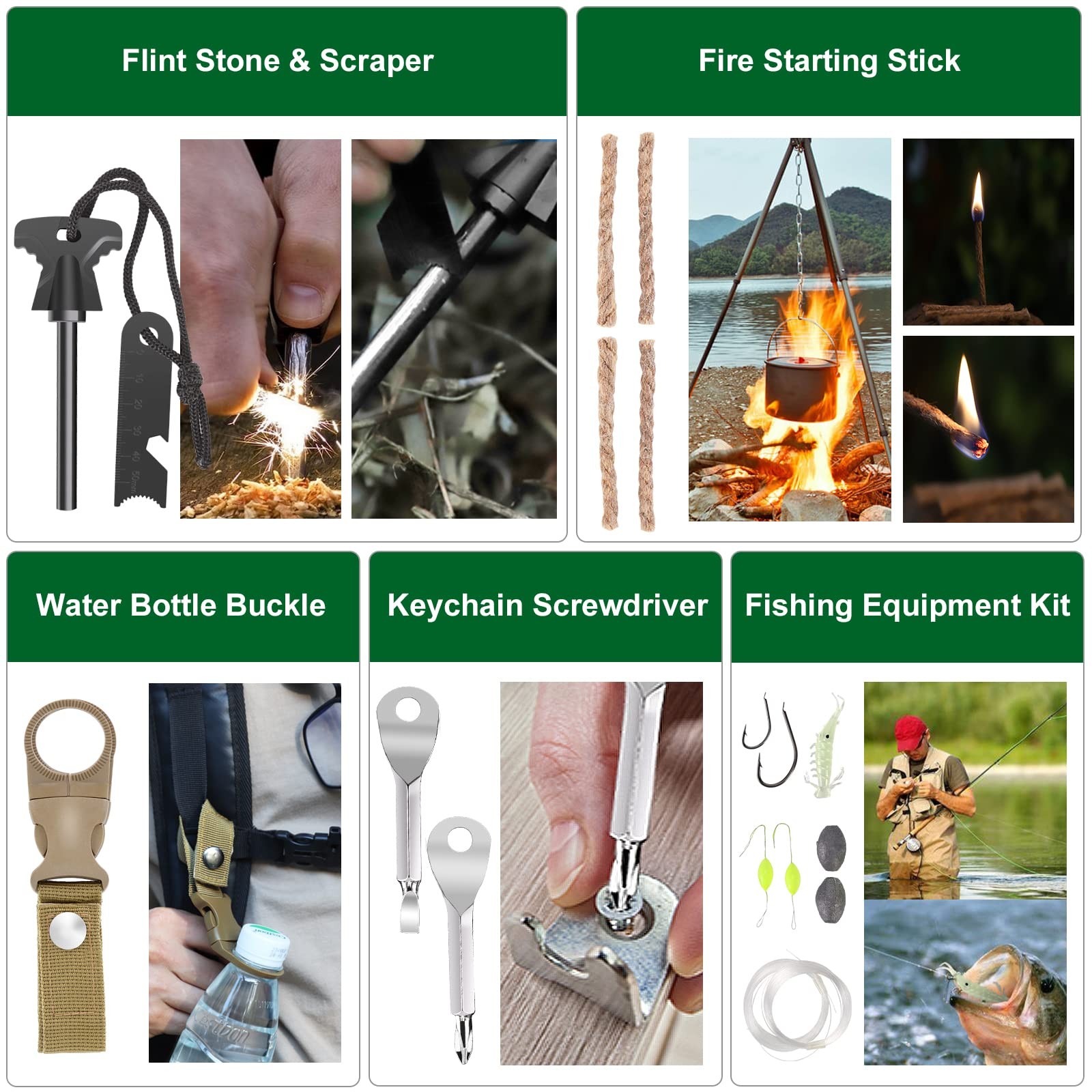Gifts for Men Dad Christmas Husband Teenage Boy, Survival Kit 28 in 1, Surviv…