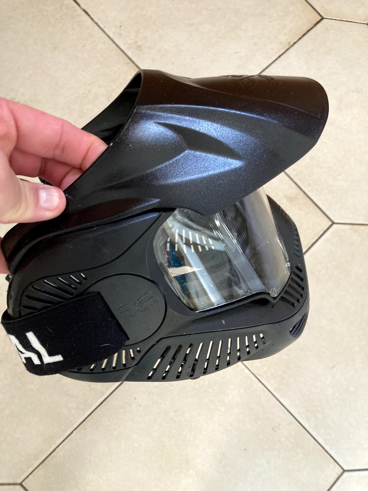 Valken Paintball Mask Full Face Goggles Black Adjustable Strap – Excellent Condi
