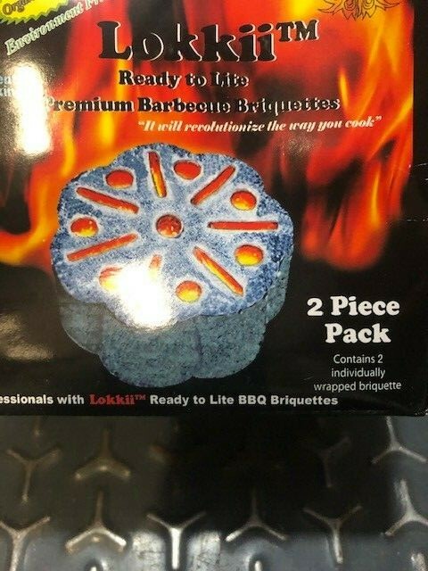 LOKKII BBQ BRIQUETTES READY TO LITE 24- 2PK CASE GREAT FOR CAMPFIRES OR GRILLS
