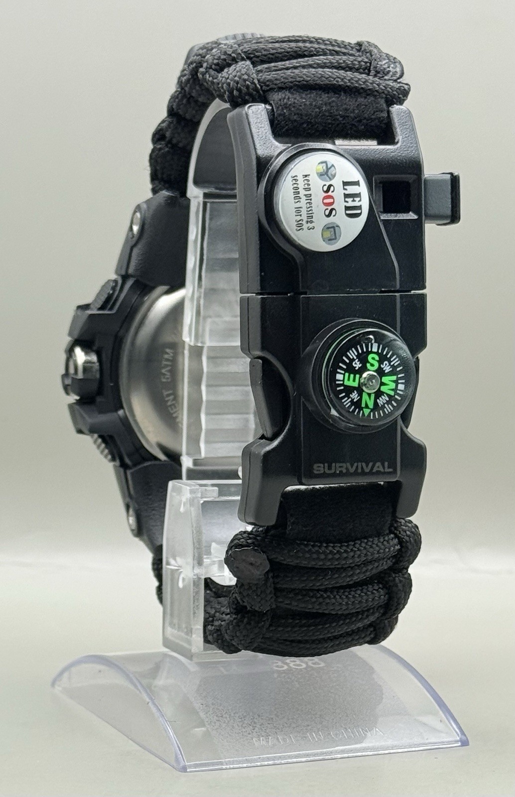 Survival Men’s Tactical Military Digital Watch 23-in-1 Multi-Functional BLACK