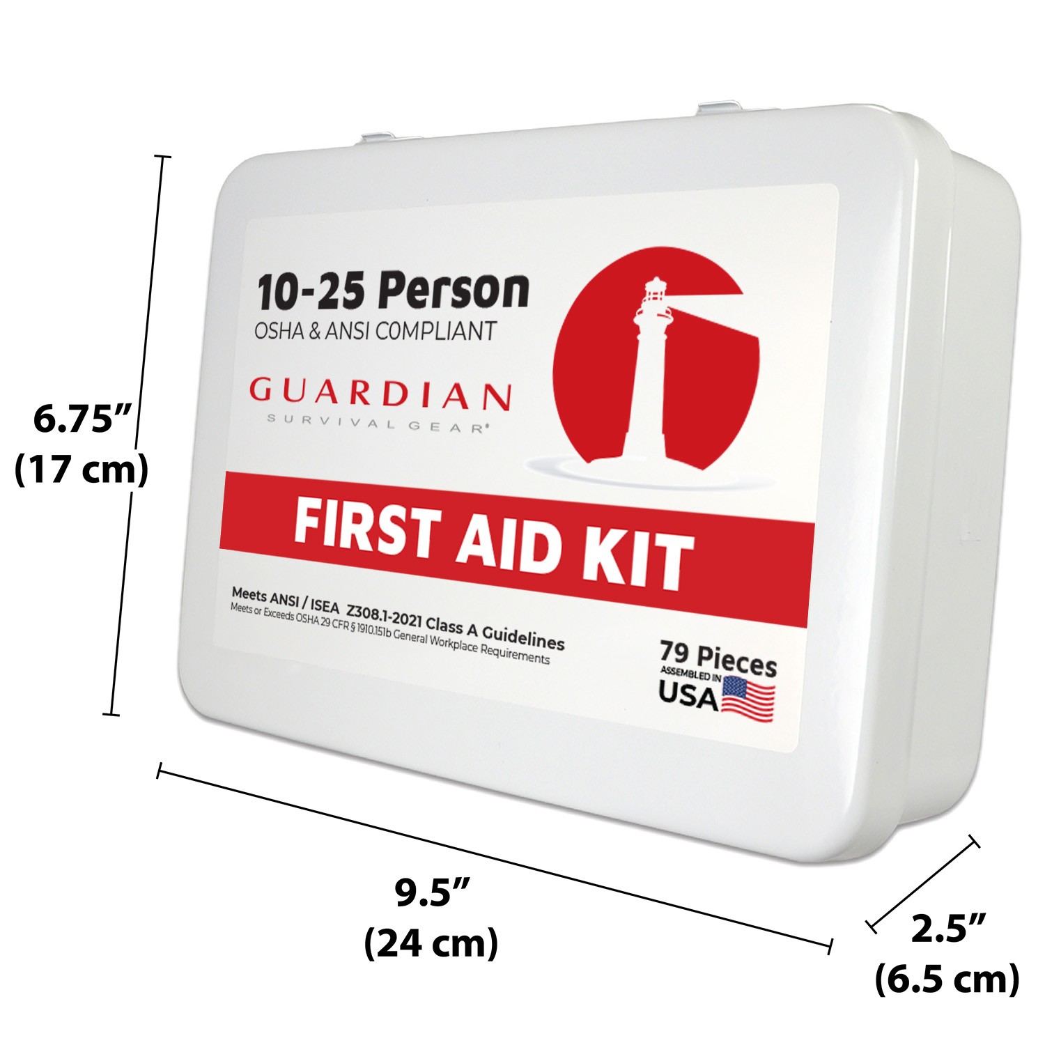 Guardian 10-25 Person First Aid Kit – Metal