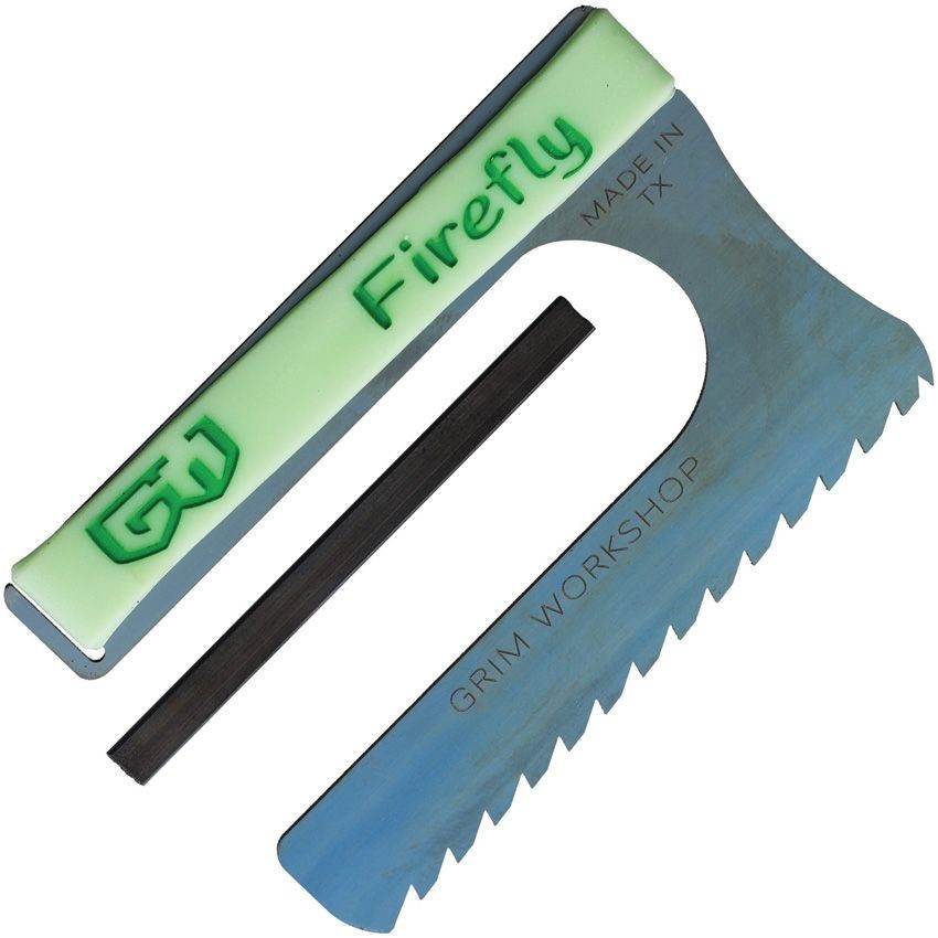 Grim Workshop Firefly Saw Survival Card Ferro Rod 1095HC Steel Saw Blade USA
