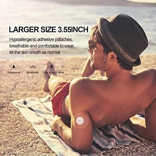 Transparent 40-Pack Libre Sensor Covers – No Glue Center for Comfort & Safety