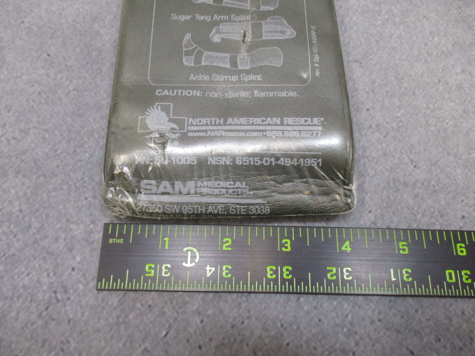 SAM SPLINT II LIMB MILITARY TACTICAL NORTH AMERICAN RESCUE 50-1005 ONE (2) Pack