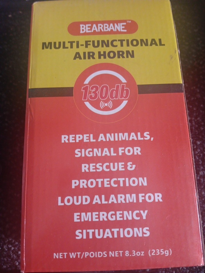 Bearbane Multi Functional Air Horn 130db Repels Animals 8.3oz NIB Free Shipping