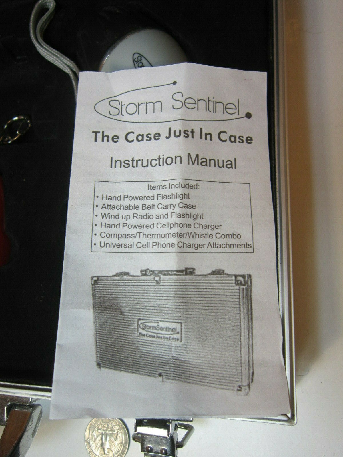 Storm Sentinel Justin Case Emergency Home Safety Kit Winding Radio & Flashlight