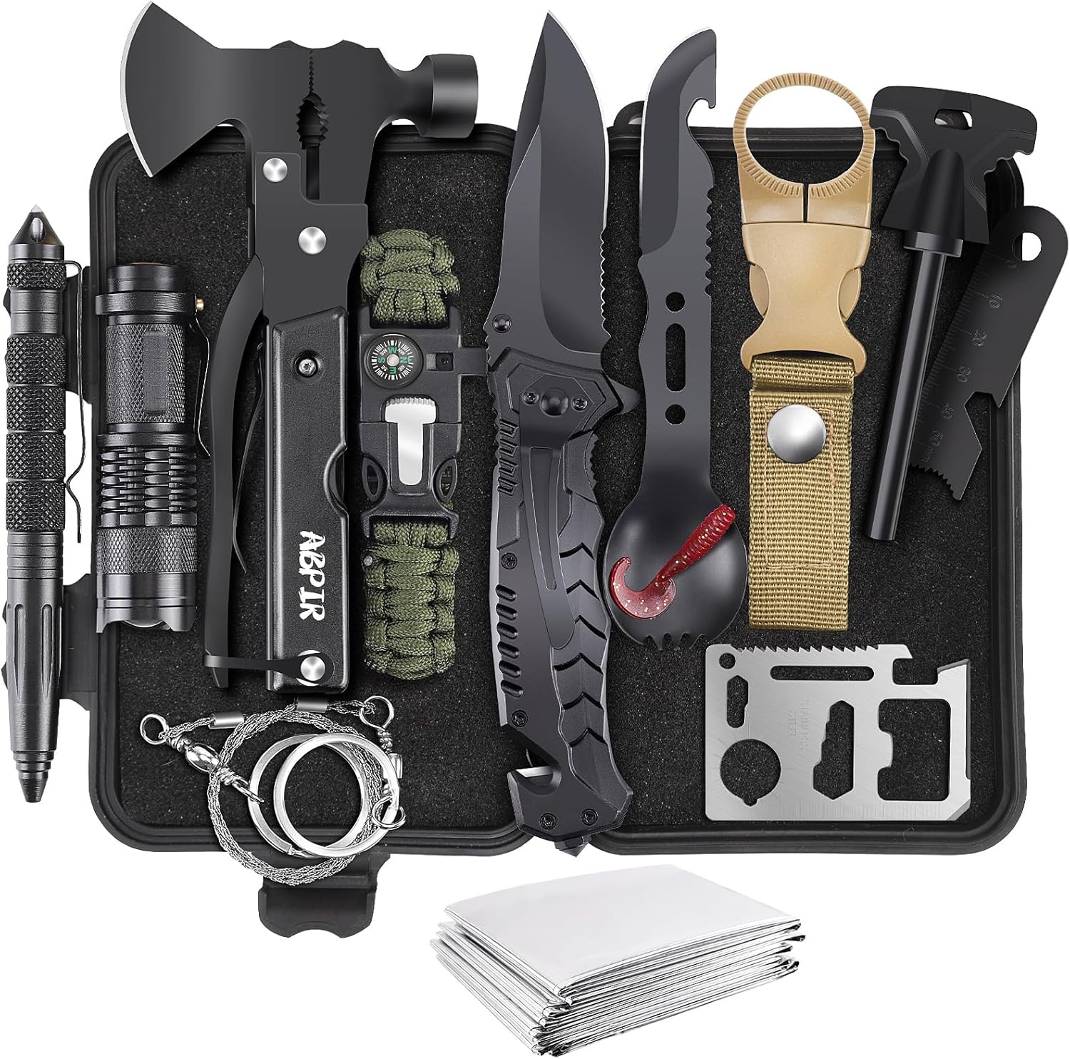 Gifts for Men Fathers Day Dad Husband Boyfriend Him, Survival Kits, 14 in 1 Surv