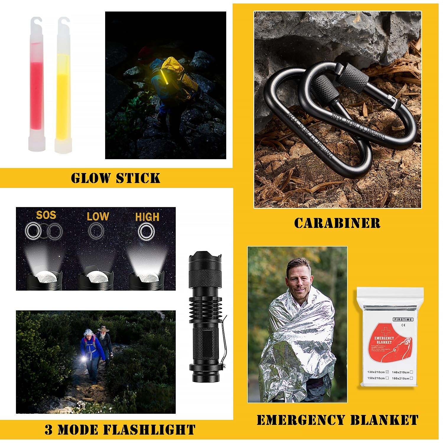 Survival First Aid Kit,99PCS Professional Survival Gear Large Hiking Backpack…