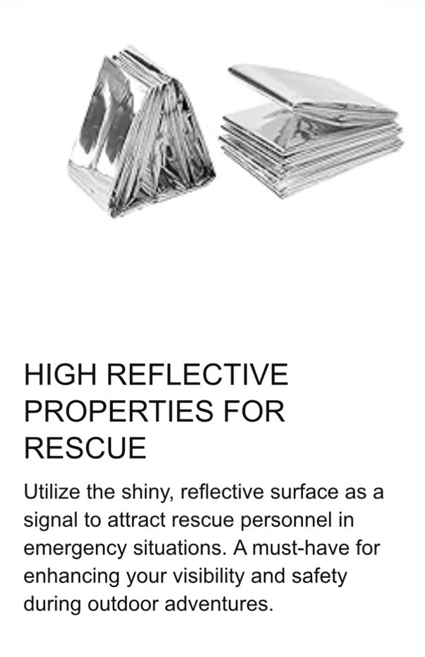 Emergency Mylar Thermal Blankets (Pack of 10), New, Free Shipping ! Large