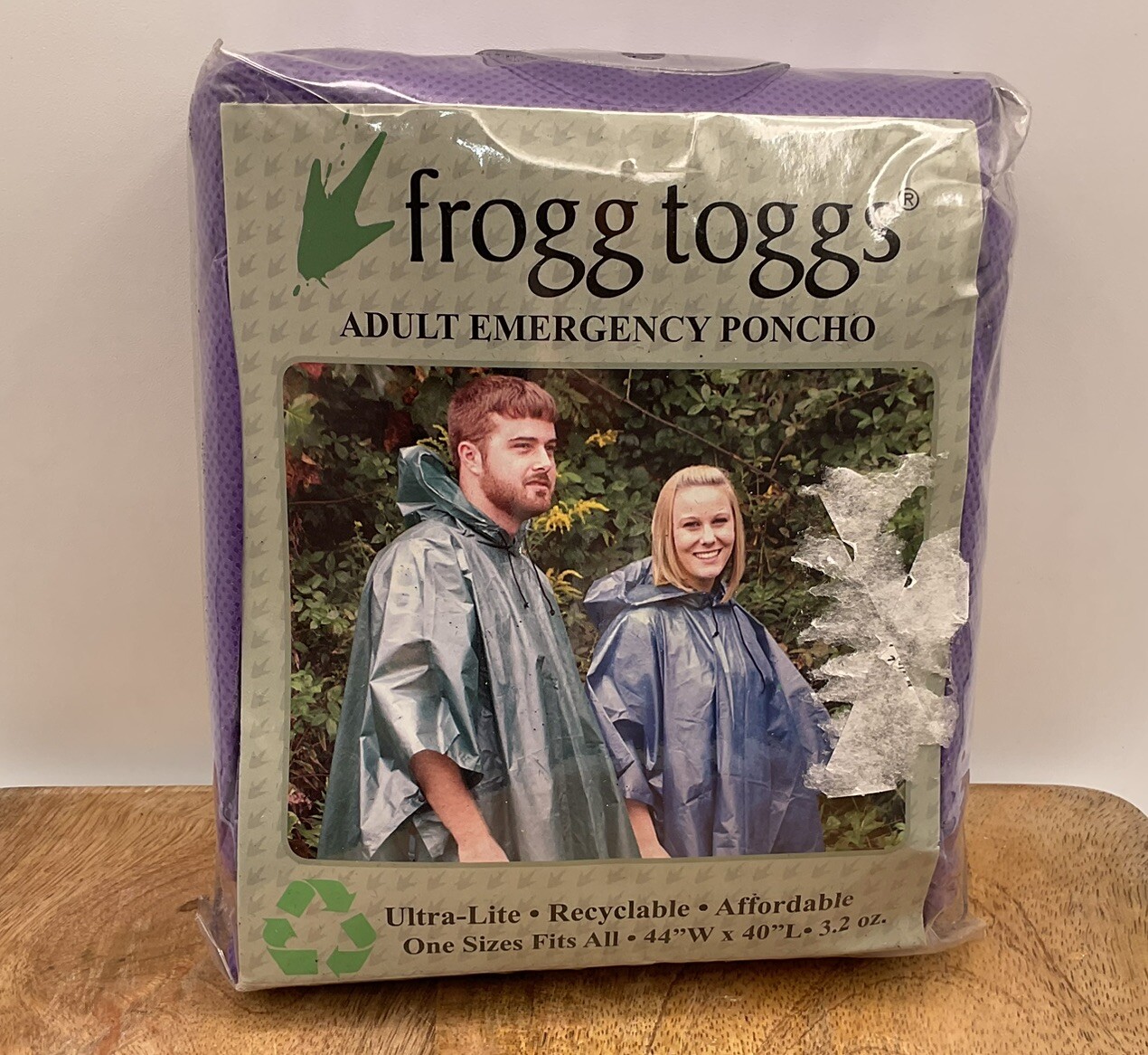 Frogg Toggs Adult Emergency Poncho Ultra Lite One Size Fits All 44″W x 40″L