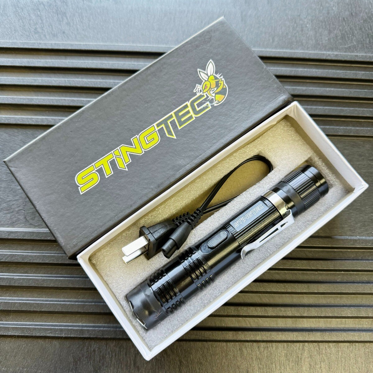 Stingtec Stun Gun LED Light & Survivor Pepper Spray Most Powerful Allowed in USA