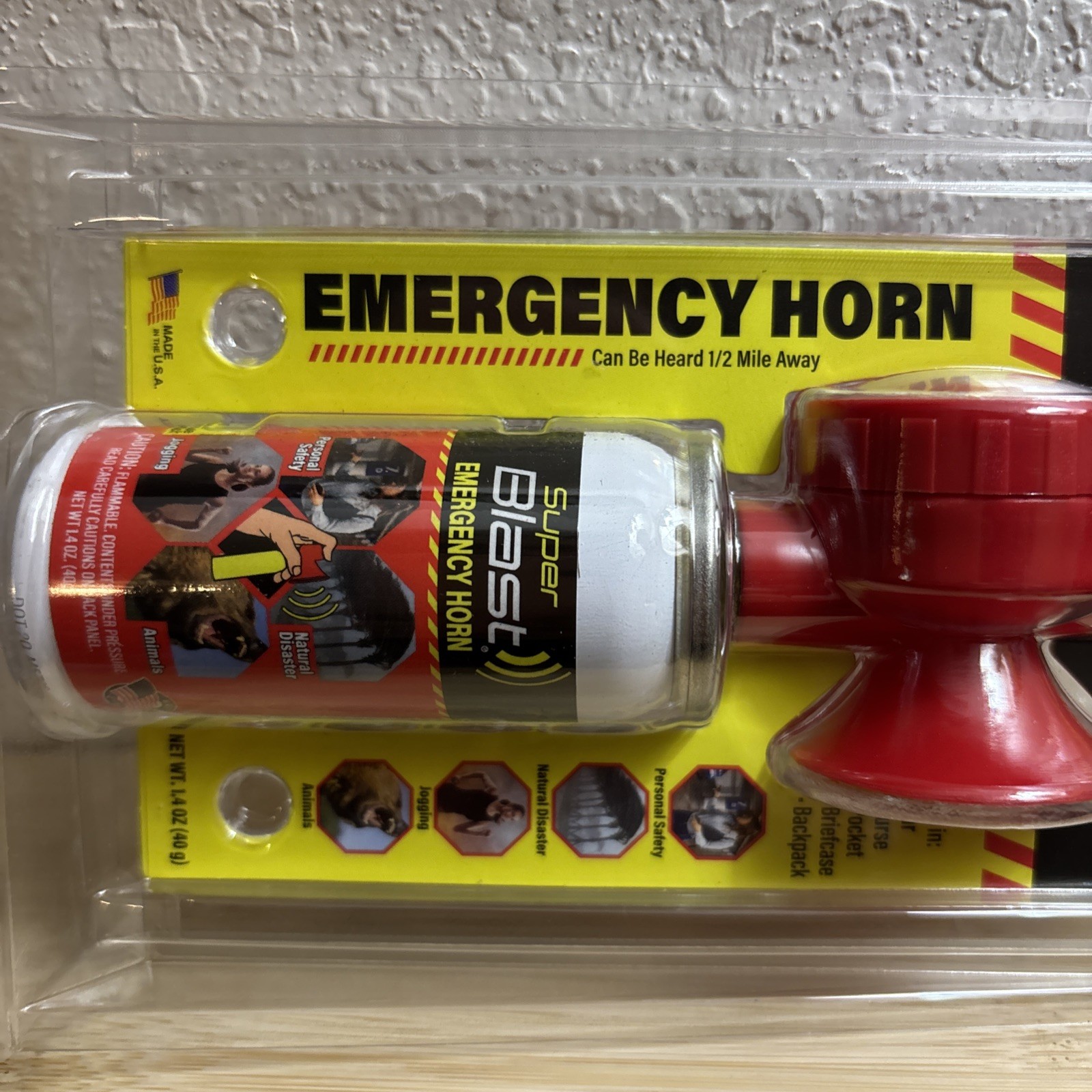 Super Blast Emergency Air Horn 1.4 oz Lot of 2 New Sealed Personal Safety NIP
