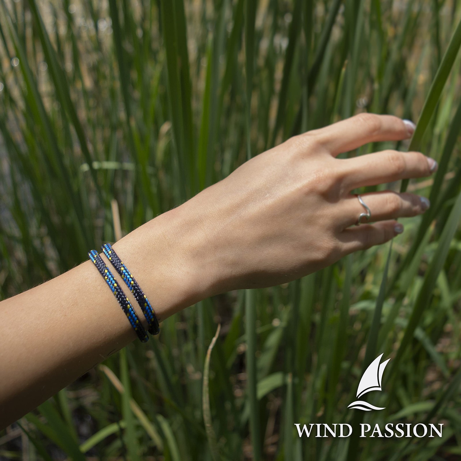 Wind Passion – Rope & Adjustable Bracelet for Men & Women One Size, Blue Navy